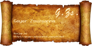 Geyer Zsuzsanna névjegykártya